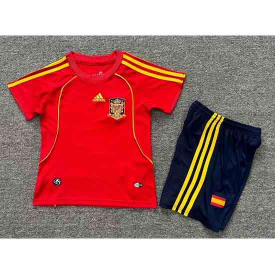 Youth Retro Soccer Jerseys Spain Red